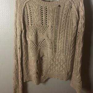 Miss Me Womens Distressed sweater medium EUC